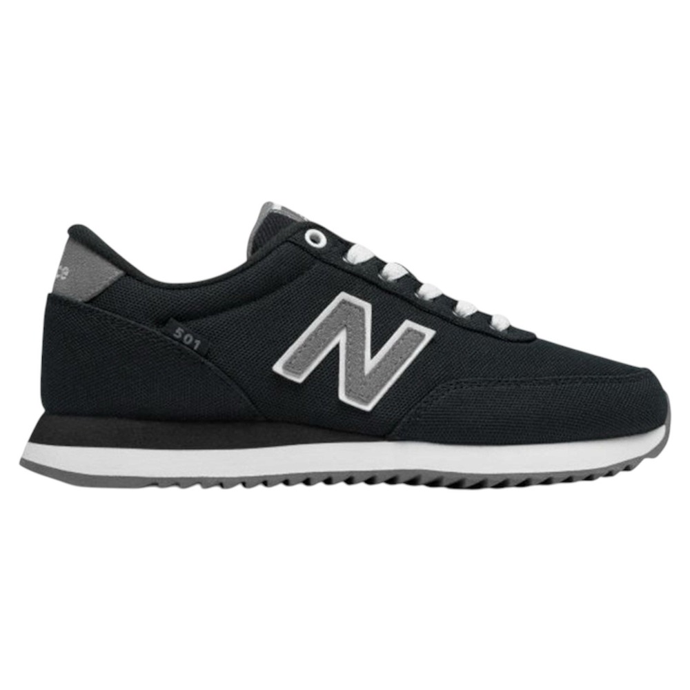 New Balance 501 Womens Black Grey White Textile Sneakers WZ501POJ Size 8‎